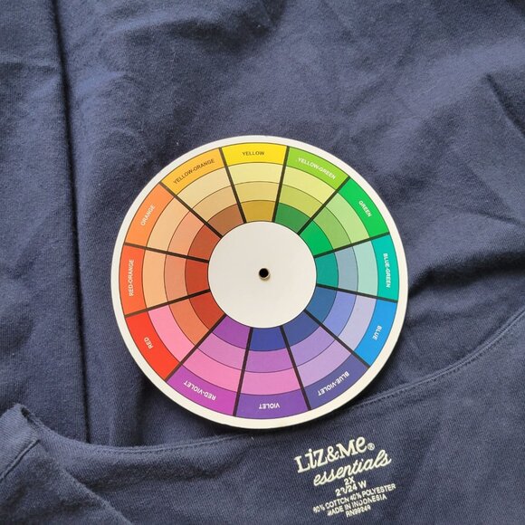 Liz Me Womens Top 2X Tunic Plus Short Sleeve Blue Buttons Cotton Blend BLU30E - Picture 7 of 7